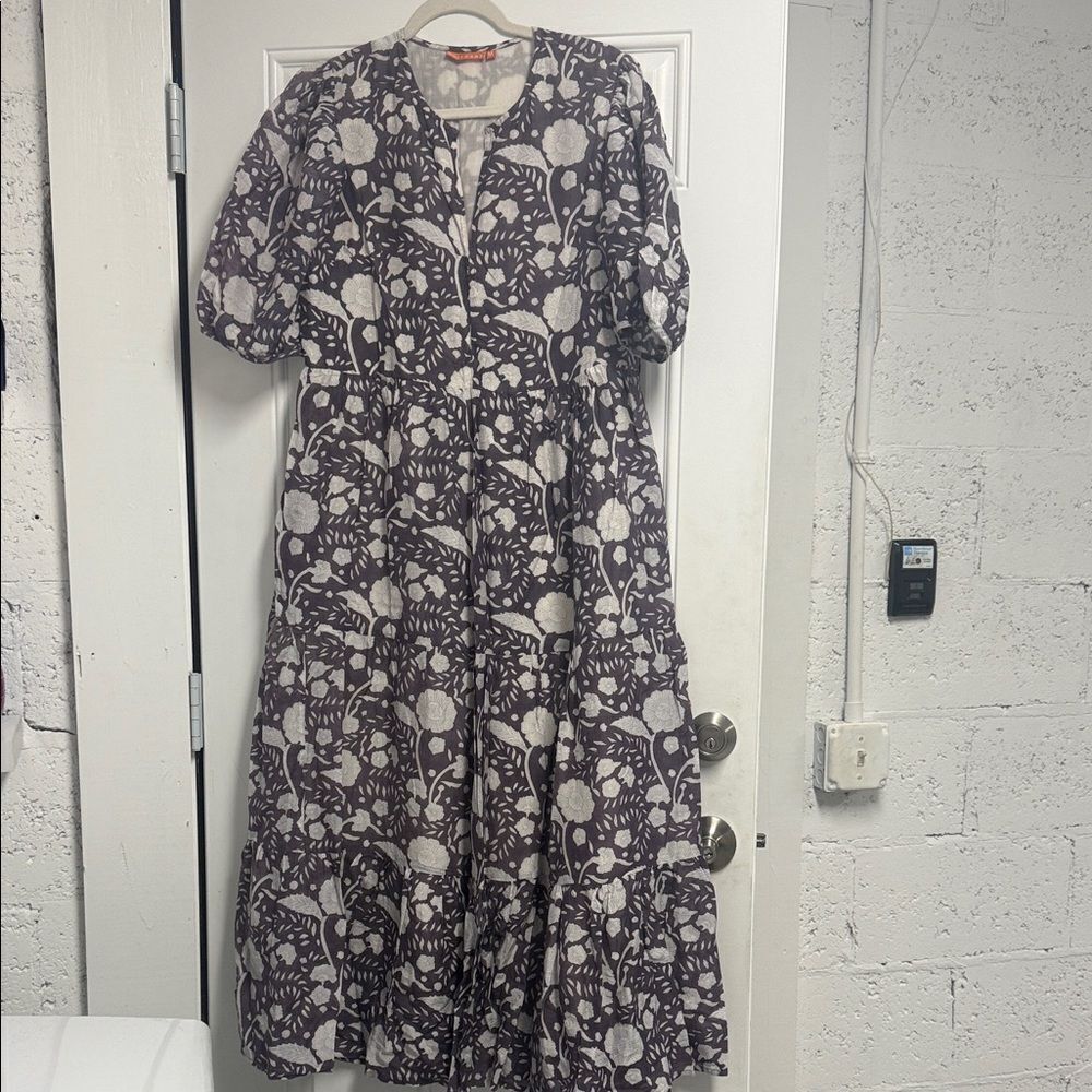 Elegant Black and White Floral Dress OLIPHANT - Size Medium - NWOT - Maxi
